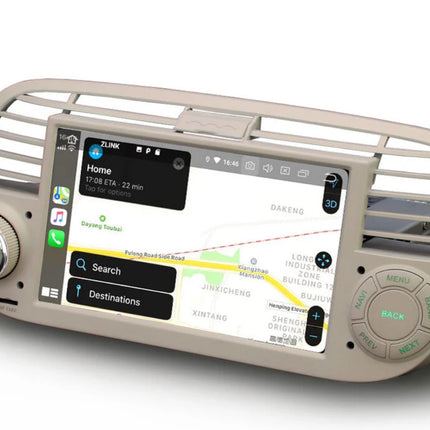 Multimedia Navigatie Fiat 500 2007-2015|DAB|Bluetooth|4Core 32GB|Carplay Autoradio Beeldscherm - Audioplay