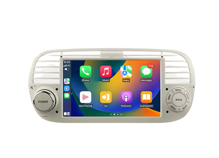 Multimedia Navigatie Fiat 500 2007-2015|DAB|Bluetooth|4Core 32GB|Carplay Autoradio Beeldscherm