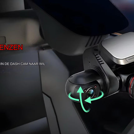 360 Graden Dashcam |Gps Hd 4*1080P| DVR 24uur opname functie | Nachtzicht Wifi 128Gb (M 8S) - Audioplay
