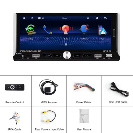 Universele 1din Autoradio | Multimedia systeem | Apple Carplay & Android Auto - Audioplay