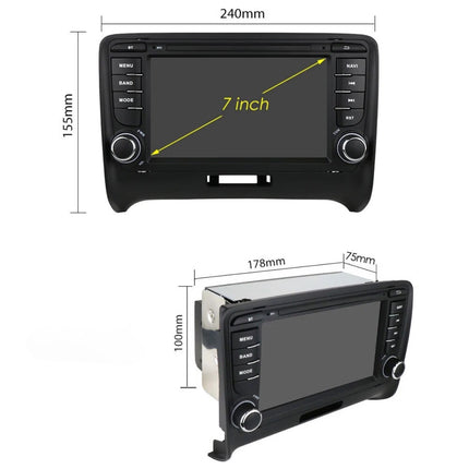 Multimedia Navigatie Audi TT 2006-2014 |DAB|Carplay Autoradio Mk2 8j | Beeldscherm 7Inch - Audioplay
