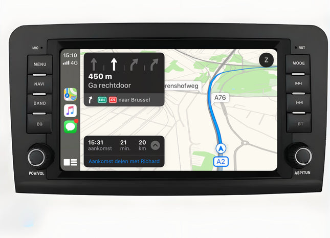 Multimedia Navigatie Mercedes Benz GL klasse (2005-2012) |DAB|Carplay Autoradio GL klasse x1 64  (gl 320-350-420-450-500)Beeldscherm 8 inch - Audioplay