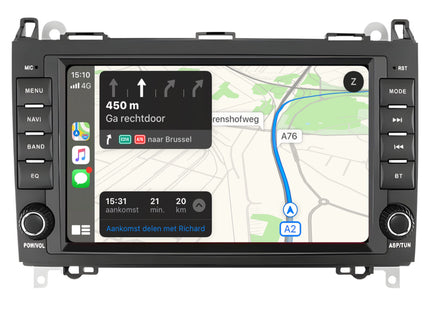 Multimedia Navigatie Mercedes-Benz Carplay A-Class W169 (2004-2012) |DAB|Carplay Autoradio Beeldscherm  (Al50/Al60/Al 70/A180/A200) 7 Inch