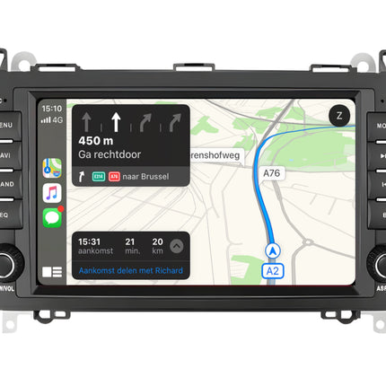 Multimedia Navigatie Mercedes-Benz Carplay A-Class W169 (2004-2012) |DAB|Carplay Autoradio Beeldscherm  (Al50/Al60/Al 70/A180/A200) 7 Inch - Audioplay