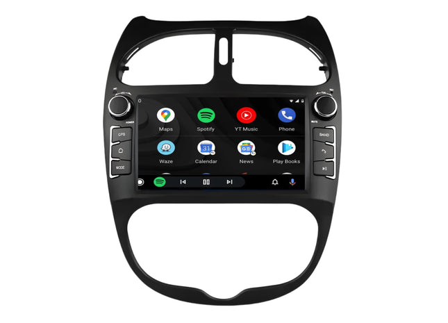 Multimedia Navigatie Peugeot 206 (2000-2008)|DAB|Bluetooth|4Core 32GB|Carplay Autoradio 206cc 206sw Beeldscherm 7 Inch - Audioplay