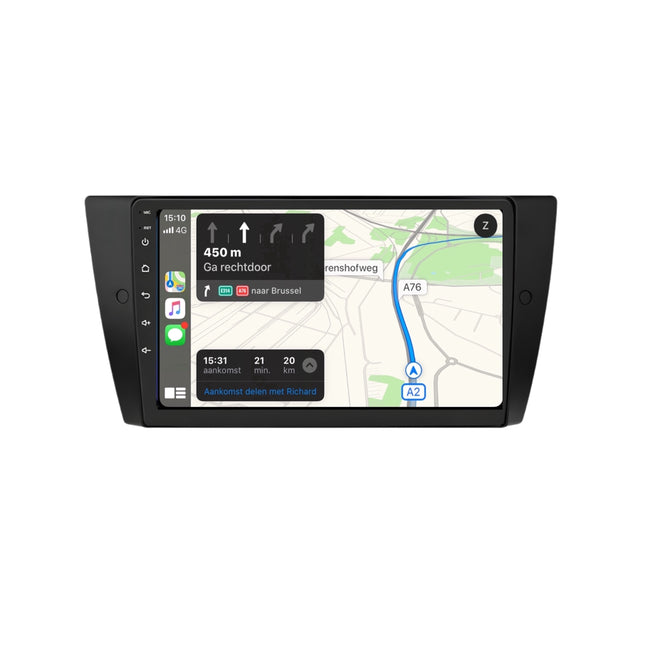 Multimedia Navigatie Bmw 3 Serie E90 E91 E92 E93 2006-2012 |DAB|Carplay Autoradio Beeldscherm 9 Inch - Audioplay