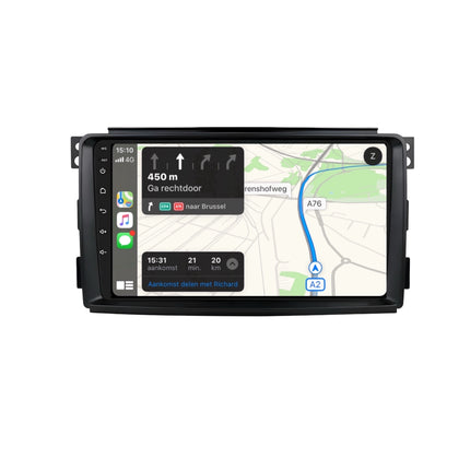 Multimedia Navigatie Smart Fortwo 451 2005 - 2010 |DAB|Carplay Autoradio Fortwo 451 Beeldscherm 9 Inch - Audioplay