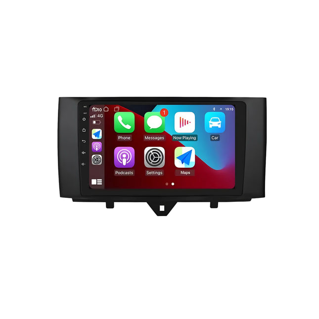 Multimedia Navigatie Smart Fortwo 451 2010 - 2015 |DAB|Carplay Autoradio Fortwo 451 Beeldscherm 9 Inch - Audioplay