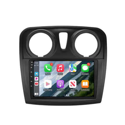 Multimedia Navigatie Renault Sandero 2 2014-2019 |DAB|Carplay Autoradio Sandero 2 Beeldscherm 9 inch - Audioplay