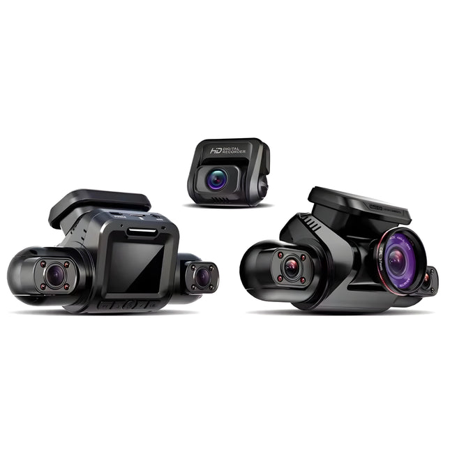 360 Graden Dashcam |Gps Hd 4*1080P| DVR 24uur opname functie | Nachtzicht Wifi 128Gb (M 8S) - Audioplay