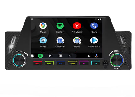 Universele Autoradio 1 Din | Apple Carplay & Android Auto | Multimedia Systeem