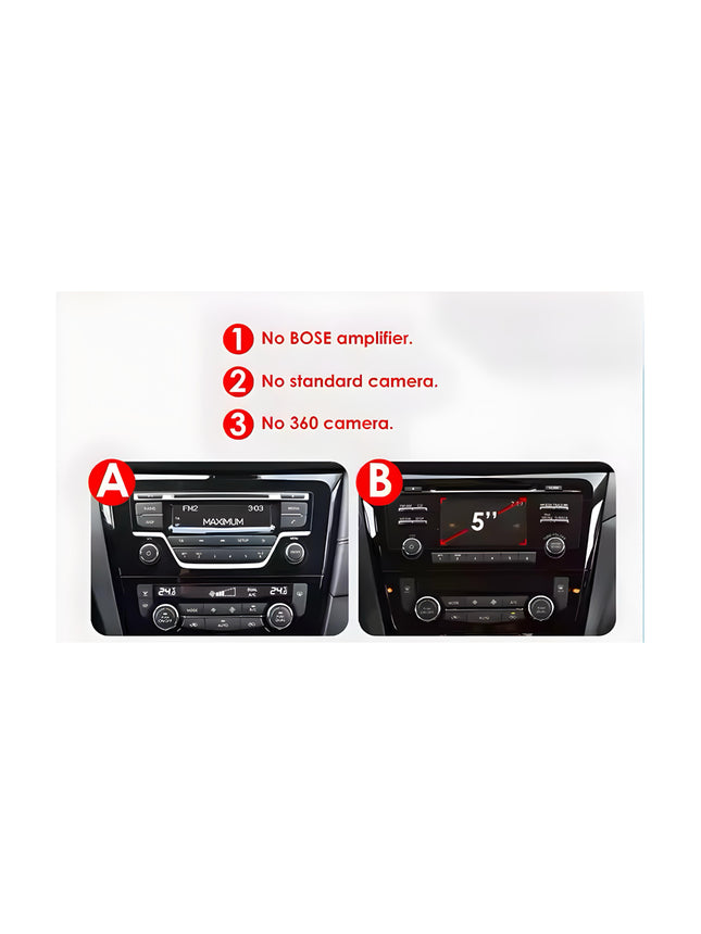 Multimedia Navigatie Nissan Qashqai 2 2013-2017 |DAB|Carplay Autoradio J11 X-Trail 3 Beeldscherm 10Inch