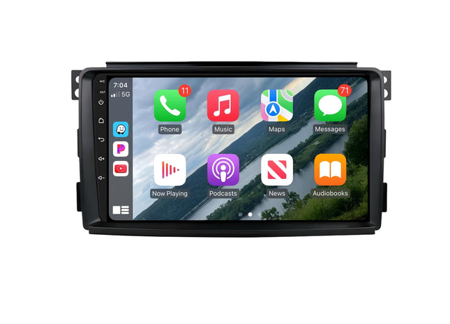 Multimedia Navigatie Smart Fortwo 451 2005 - 2010 |DAB|Carplay Autoradio Fortwo 451 Beeldscherm 9 Inch - Audioplay